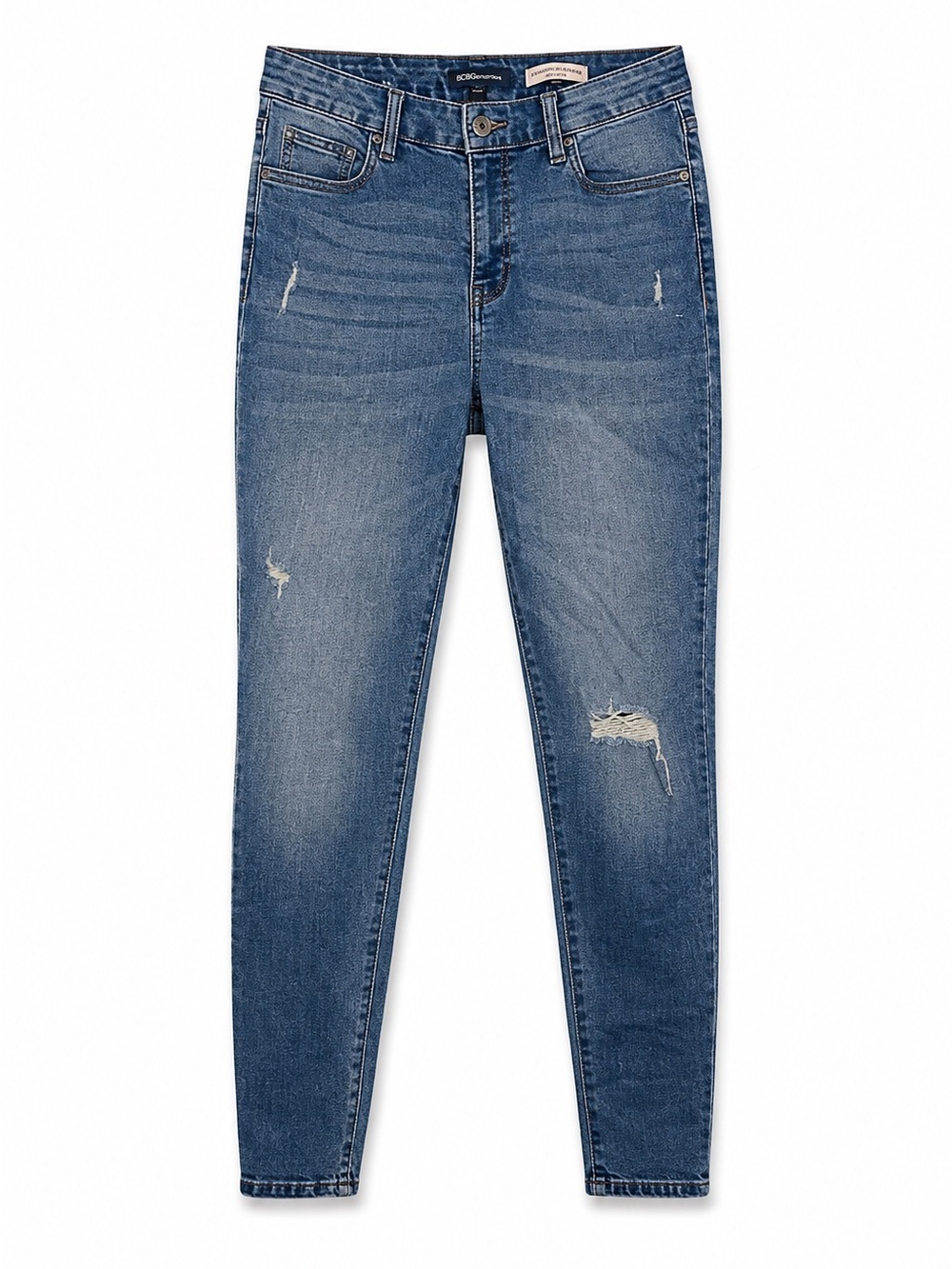 BCBGeneration Women's Distressed Blue Skinny Jeans